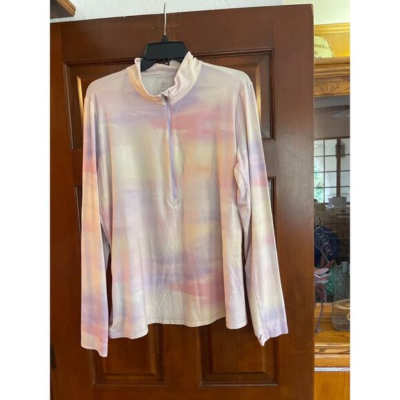 Calia Women's UV Long Sleeve 1/2 Zip Golf Shirt Soft Clouds Lilac (XXL) - Picture 4 of 8